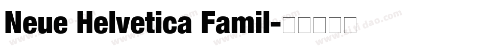 Neue Helvetica Famil字体转换